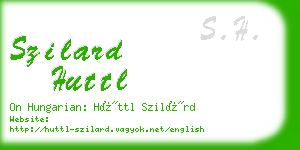 szilard huttl business card